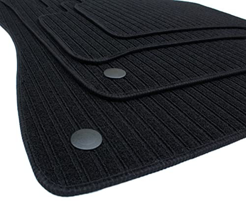 kfz-premiumteile24 Fußmatten Velours Kompatibel mit E-Klasse W211 S211 T-Modell Baujahr 03/2002-10/2009 Rips Automatten Premium Qualität Stoffmatten Schwarz 4-teilig