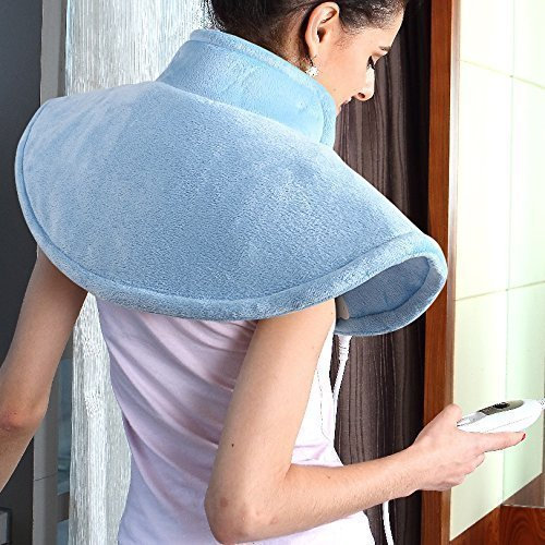 Syntrox Germany XXL Extra Breiter 100 Watt Nackenwärmer, Schulterwärmer Rückenwärmer Heizkissen Wärmekissen Wärmedecke Heizdecke
