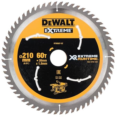 Dewalt XR Extreme Runtime Circular SAEGE Blade 210 x 30 mm 36 Teeth/DT99566 VGN-FZ QZ Static Price for 1 Each