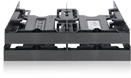 Einbaurahmen für 4X 2,5 Zoll (6,4cm) SSDs/HDDs in 1x 5,25 Zoll (13,3cm) - Icy Dock Flex-Fit Quattro MB344SP