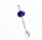 Handmade Fibromyalgia Awareness Spoon Spoonie Necklace with Purple Metallic Crystal Bead