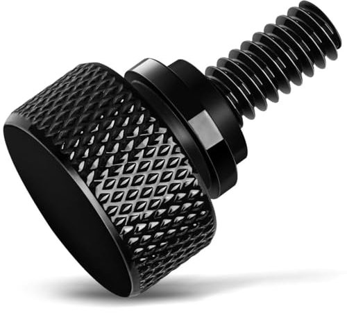 Amazicha Vis de boulon de siège en acier inoxydable 304 noir brillant pour Harley Davidson 1996-2024