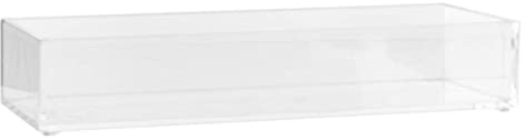 Rechteckige Aufbewahrungsbox, 25,6 x 9,6 x 4,8 cm, Polystyrol, transparent