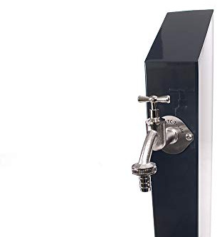 TRINKWASSER Wassersäule TSQS 730 Anthrazit, Wasserzapfsäule Wasserzapfstelle Gartenzapfstelle Zapfstelle Zapfsäule Bewässerung Garten Spender, quadratisch eckig