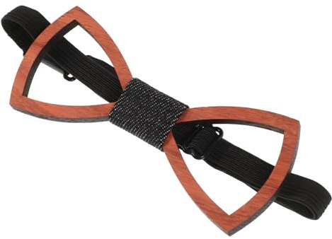 Amosfun Holzfliege Herren Anzug Fliege Schleife Bart Form Handgemachte Männer Holz Fliegen für Hochzeit Bräutigam Trauzeuge Gentleman Accessoires