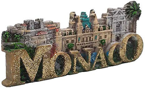 Monaco 3D-Kühlschrankmagnet, Reise-Souvenir, Geschenkkollektion, Heim-Küchendekoration, Whiteboard-Magnetaufkleber, Monaco Kühlschrankmagnet