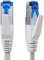 KabelDirekt – Cable Ethernet plat, particulièrement flexible – 0,25m (CAT7, Câble LAN/câble réseau, 10 Gbit/s, fiche RJ45, adapté à la pose, pour une vitesse de fibre maximale, blanc)