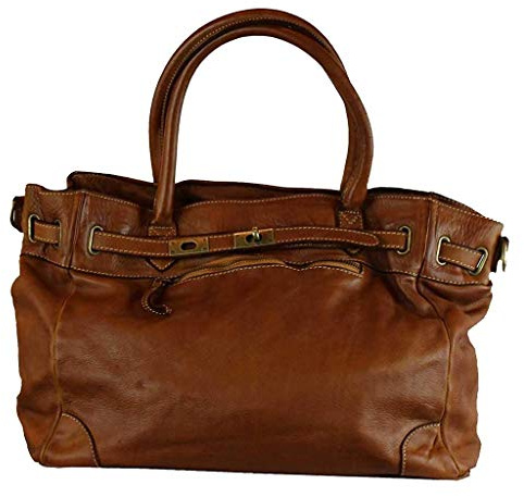 BZNA Bag Mila cognac vintage Italy Designer Business Damen Handtasche Ledertasche Schultertasche Tasche Leder Shopper Neu