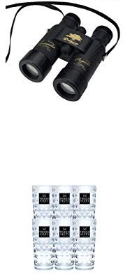 Debowa Fernglas aus Holz mit Vodka 0,2 Liter + Three Sixty Vodka Gläser 6er Karton