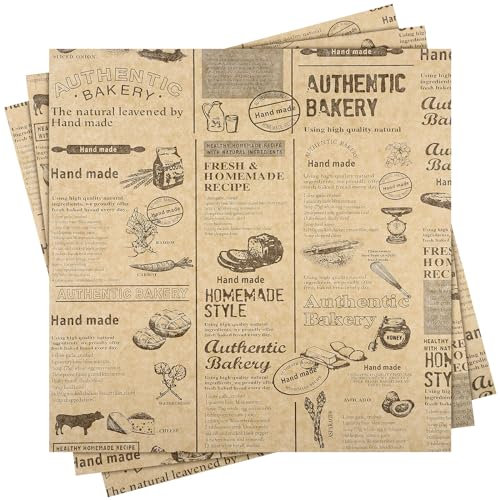 Cabilock 50Stück Papierblätter Pommes Papier für Korb: Burger Papier Wrap Papier Sandwich Papier Sandwich Tüten Snacktaschen Pommes Papier Wrap Papier für Sandwich Burger Pommes Frites