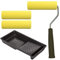Mini Foam Sponge Paint Roller Brush Small Narrow Decorating Set Kit Tool Tray