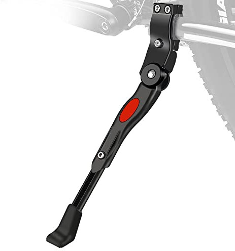 ACESPORT Fahrradständer Seitenständer Fahrrad Universal Aluminiumlegierung Fahrrad Ständer Höhenverstellbar für 24-29 Zoll Mountainbike, Rennrad, Fahrräder und Klapprad, mit Rutschfester Gummiständer