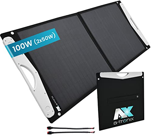a-TroniX PPS Solar 0% MwSt §12 III UstG Bag Vario 100W, faltbares Solarpanel, USB Anschluss, Outdoor-Einsatz, Photovoltaik