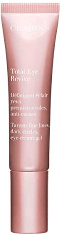 Clarins Total Eye Revive | Anti-Aging Cream-Gel Eye Treatment | Visibly Smoothes Fine Lines | Targets Dark Circles, Puffiness and Signs Of Fatigue | Brightening | Cooling Metal Applicator | 0.5 Oz