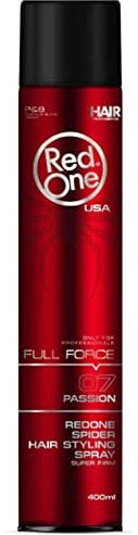 RedOne Spider Hair Spray Full Force Haarstyling-Spray, Ultra Hold 400 ml (07 – Passion) Langanhaltende Style-Kontrolle, Formel für starken Halt, maximale Kontrolle und Definition