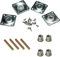 Oakazer Furniture Legs with Square Mounting Plates-Include Furniture Leg Metal Attachment Plates M8 T-Plate,5/16 Coarse Hanger Bolts,for Sofa Couch Chair Bed Dresser,Set of 4 with 16 Screws