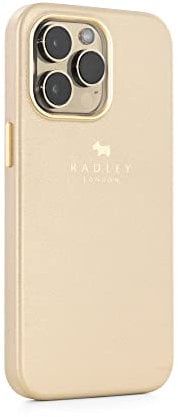RADLEY Funda De Cuero Envuelto con Clip De Cáscara Trasera para iPhone 13 Pro MAX - Oro