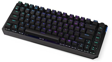 ENDORFY Thock 75% Wireless Red, 75% Wireless Mechanical Keyboard, QWERTY, Kailh Box Red switches, RGB, PBT keycaps | EY5A073, schwarz