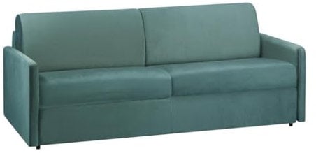 Vente-unique-Schlafsofa 4-Sitzer - Liegefläche: 160 cm - Matratzenhöhe: 22 cm mit Memory Schaum - Samt - Minzgrün - CALIFE