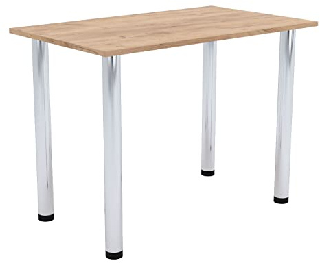 AKKE Esszimmertisch 100 cm x 50 cm Esstisch Kleiner Tisch Küchentisch Schreibtisch Dining Table Esszimmermöbel Chrombeine