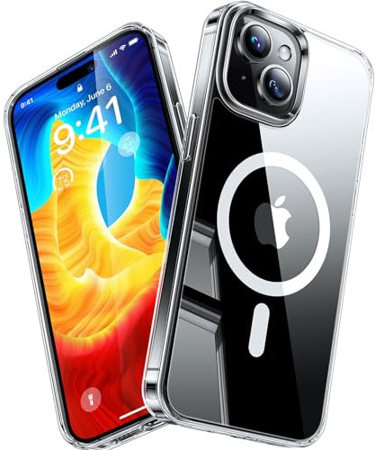 TORRAS Speziell für iPhone 14 Hülle [Kompatibel mit MagSafe] Anti-Vergilbung Silikon [Zertifizierter Militärischer Schutz] Diamond Clear Schlank Handyhülle iPhone 14 case Transparent