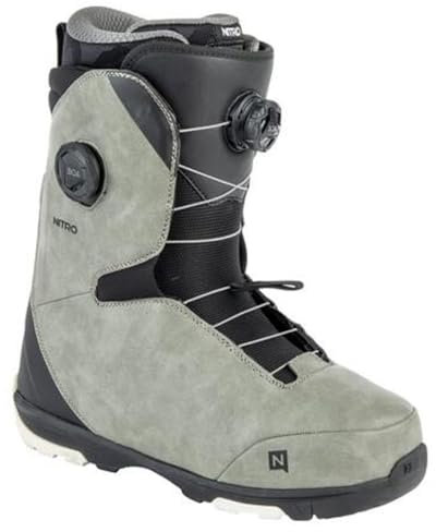 Nitro Herren Club BOA Dual All Mountain Freeride Freestyle Schnellschnürsystem Boot Snowboardboot, Grey-Black, MP 27.5 // EU 42 // US 9,5