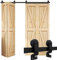 CCJH 6FT/183CM Bi-Folding Schiebetürbeschlag Set Laufschienen Für 4-Türen Schiebetür Schiebetürsystem Hängeschiene Falten Door Kit (Keine Tür)