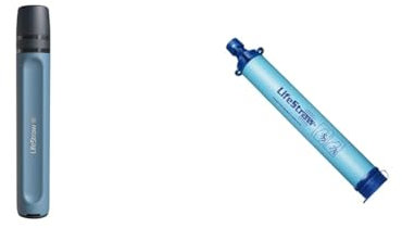 LifeStraw Peak Series - Paille filtrante Personal Water pour filtration, urgence, survie, et hydratation ultra-légère ; Sans BPA, Mountain Blue (bleu) & Filtre à eau Personnel, Bleu, 1 Unité