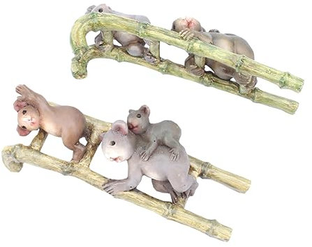 Abaodam 1 Satz Kletterleiter Koala Mini-Koala-Figur Koalafigur Spielzeug Blumentopf Aufhänger Miniaturornamente Glasterrarien Für Pflanzen Koala-miniaturen Hängend Kleiderbügel Harz