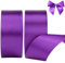 AWCIGG Satinband Lila 40mm, 44 Meters Dekoration Geschenkband Breit Schleifenband Stoffband Bänder für Geschenkverpackungen, Floristen, Basteln, Nähen, Autos, Hochzeit, Weihnachten (22M/Rolle)