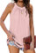 WNEEDU Canottiere da Donna Canottiere Eleganti Canottiere estive Senza Maniche Camicette Camicie Top Rosa M