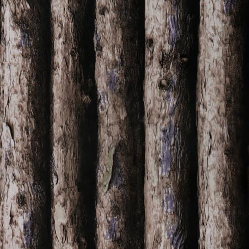 CiCiwind Selbstklebende Tapete Holzoptik Tapete 44×300cm Vinyl Möbelfolie Selbstklebend 3D Braun Holz Wandverkleidung Selbstklebend Wasserdicht Klebefolie für Wand Tisch Kabinett Möbel Dekor
