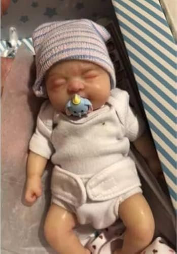 Miaio Newborn Baby Baby, a 7-inch Silicone, a Mini - real Newborn Silicone That suppresses The Body of Adults