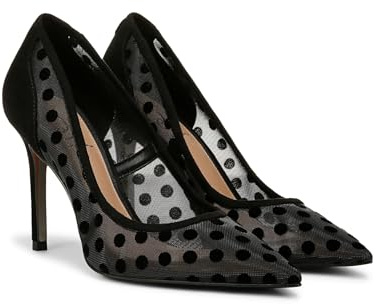 Sam Edelman Women's Hazel Mesh Pump Black Polka Dot 7 Medium