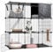 BriSunshine Cat Cages Indoor, 3 Tier DIY Cat Enclosure with Large Hammock, Metal Wire Pet House Kennels Crate Catio with Litter Box, Bed, Scratchers, Bowl, Stairs for 1-2 Cats