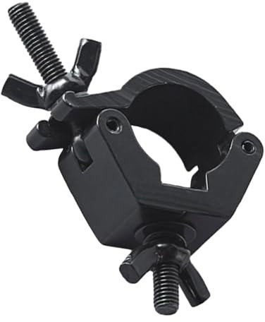 Luwecf Truss Clamp para Luces Escénicas, Truss Ganchos Abrazaderas Soporte Giratorio de Aleación de Aluminio, Negro para 30 a 36 mm