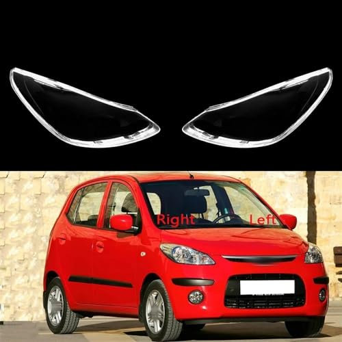 NoteDi Scheinwerferabdeckung Scheinwerferglas für Hyundai I10 2007 2008 2009 Links und Rechts Auto Scheinwerfer Klarglasabdeckung,Pair