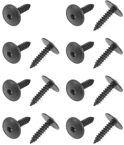 VekAuto Voiture 15 Voiture Vis De Fixation De Pare-Boue Pour Audi A4 1996-2016, En Métal Durable Noir Support De Plaque D'Immatriculation Voiture Vis De Fixation, Pièce Automobile