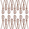 sourcing map 18PCS Crystal Necklace Holder Adjustable Necklace Cord Empty Stone Holder Pendant Cage for Replacement Hand-Woven Necklace, Coffee