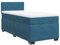 vidaXL Boxspringbett, Polsterbett Bett mit Matratze, Bettgestell mit Kopfteil Lattenrost, Einzelbett für Schlafzimmer, Dunkelblau 90x200cm Samt