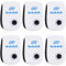 6 Pack Repelente Ultrasónico de Plagas, Electrónico Repelente Mosquitos Insectos Control para Interiores, Anti Mosquitos, Ratones, Moscas, Arañas, 100% Inofensivo para Mascotas y Humanos