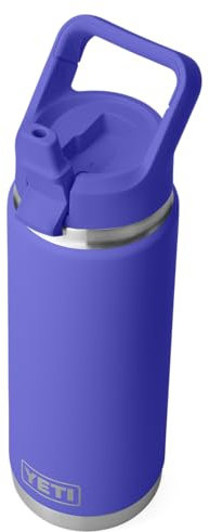 YETI Rambler C Straw Bottle, Stainless Steel Vacuum Insulated Bottle with Straw Cap, Ultra Marine Violet, 26 oz (769 ml)