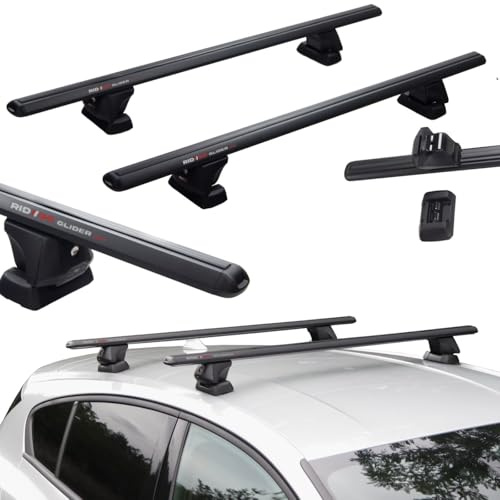RIDIGO Glider EVO Dachträger für Peugeot Rifter 1 I ab 2018 | Aluminium, 75 kg Tragkraft, fixpunkte, Schwarz