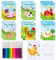 BACH AND BOOZY 12 Pcs Mini Malbücher Bulk Farm Barnyard Party Füller Mit Stiften Kleine Aktivitätsbücher Mit Bauernhof Tiere Party Favors Birthday Supplies