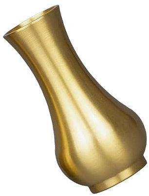 Zerodeko 2 Pcs Elegant Brass Art Vase Contemporary Flower Vase for Table for Flowers
