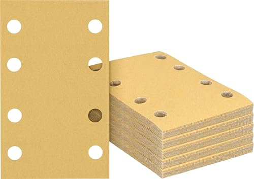 Bosch 50x EXPERT C470 Schleifpapier-Set mit 8 Löchern (für Farbe auf Holz, Ø 80x133 mm, Körnung 10 x 60, 10 x 80, 10 x 120, 10 x 180, 10 x 240, Professional Zubehör Schwingschleifer)