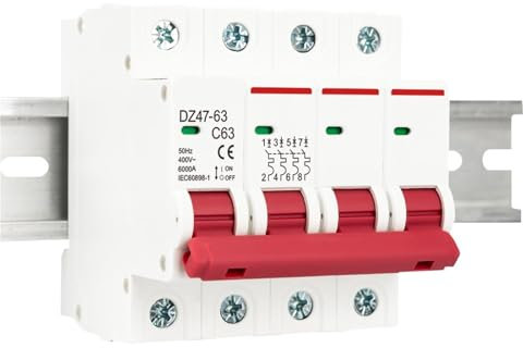 DZ47 1P 2P 3A-63A AC 230V 400V C Typ Circuit Breaker MCB Kurz Protector Din Schiene 1 stücke(1P,16A)