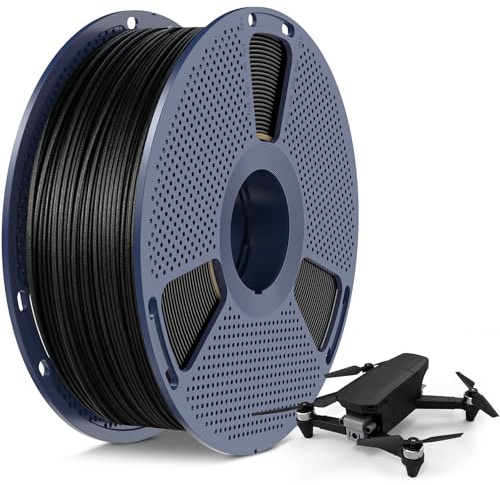 SUNLU PETG CF Kohlefaser PETG Filament 1.75 mm, Filament PETG Carbon Fiber | Hohe Schlagfestigkeit & Zähigkeit Carbon PETG 1KG Spule (2,2 lbs), Maßgenauigkeit +/- 0,02mm, PETG-CF Schwarz 1000g
