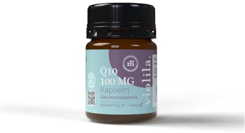violila Q10 Kapseln mit 100 mg Coenzym Q10 aus natürlicher Quelle | Hochdosiert | Für Zellenergie & bewusste Lebensphasen | Ohne unnötige Zusatzstoffe | Vegan & gut verträglich | 60 Kapseln