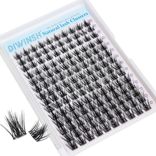 DIWINSH Manga épines Faux Cils 10-14mm Cat Eyes Cluster Lashes C Curl